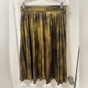 Zara black and gold metallic skirt